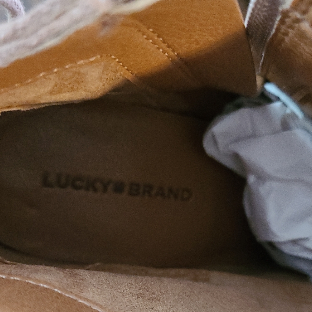 New Lucky Brand womens Mikasi Lace-up Bootie Ankle Boot Suede Size 9 - Picture 12 of 12